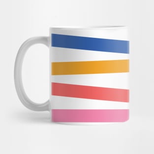 Bright color angled non parallel stripes Mug